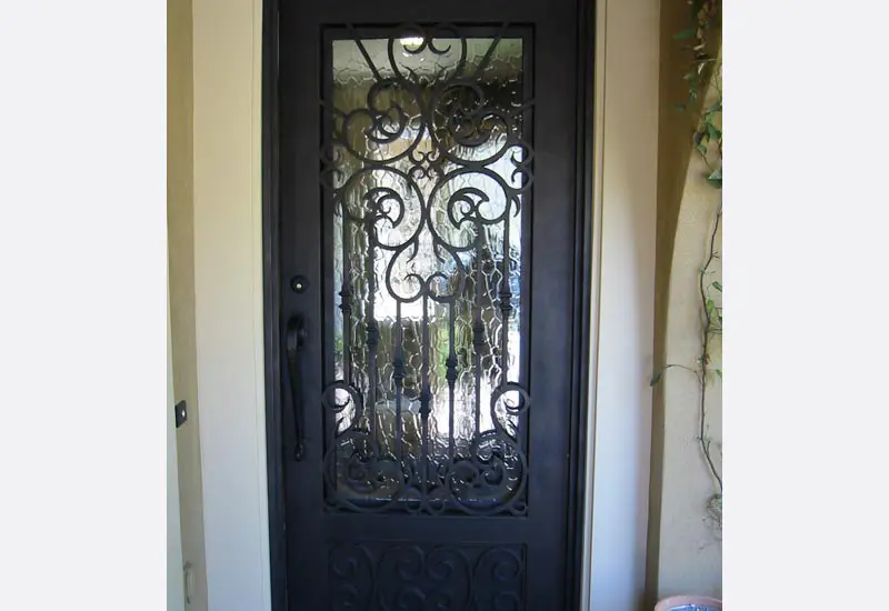 Custom Iron Front Door for Dramatic Entrance