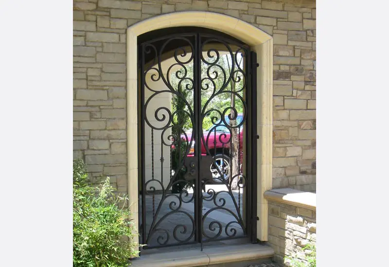 Wrought Iron Front Gate in Yorba Linda New Home