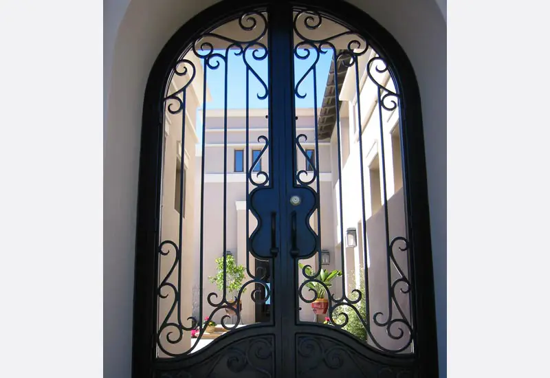 Custom Wrought Iron Entryway Door Newport Beach