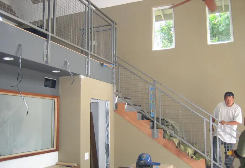 Contemporary Wrought Iron Staircase Railing Contractor