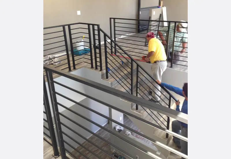 Contemporary Wrought Iron Staircase Railing
