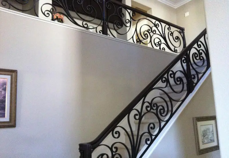 Custom Wrought Iron Staircase Railing Placentia