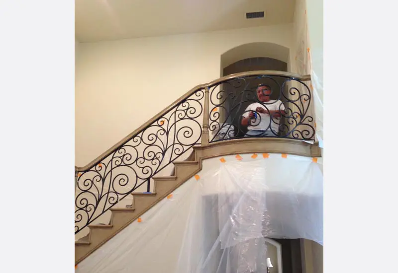Installing Decorative Wrought Iron Staircase Railing