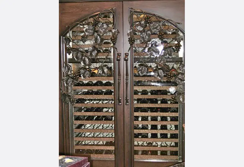 Wrought Iron Wine Cabinet Door in Yorba Linda, CA