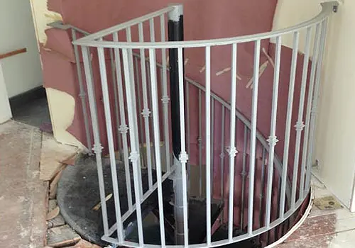 Custom Wrought Iron Modern, Spanish Spiral Staircase