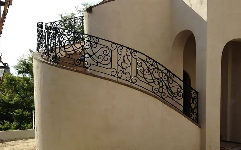 Exterior Wrought Iron Staircase Handrails near Brea