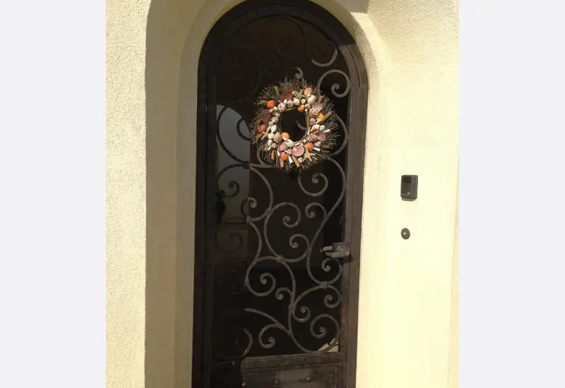 Custom Iron Front Gate near Chino Hills, California