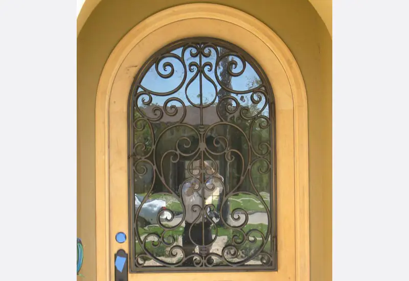 Custom Wrought Iron Spanish Wood Door Orange County