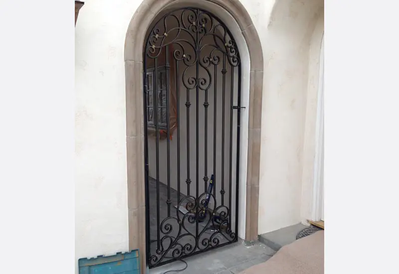 Wrought Iron French Provincial Side Courtyard Gate
