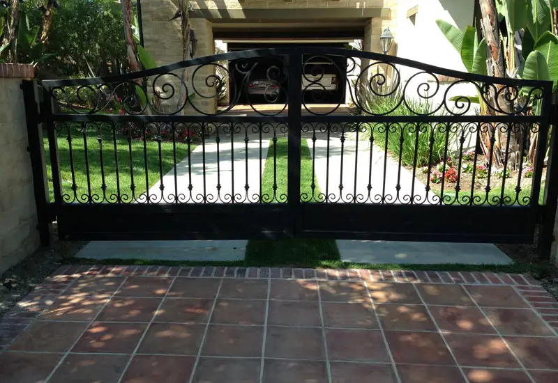 Custom Motorized Wrought Iron Driveway Gate