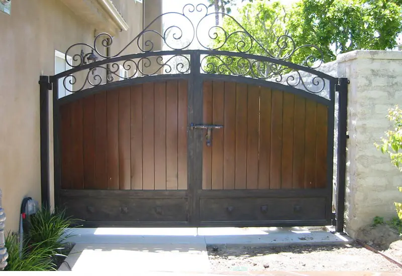 Wrought Iron and Wood RV Gate in Yorba Linda, CA