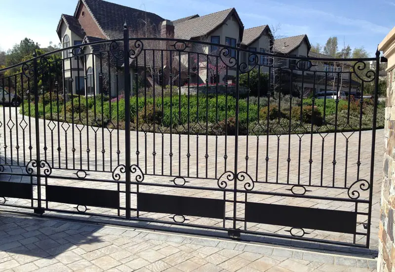 Custom Iron French Modern Driveway Gate Coto De Caza