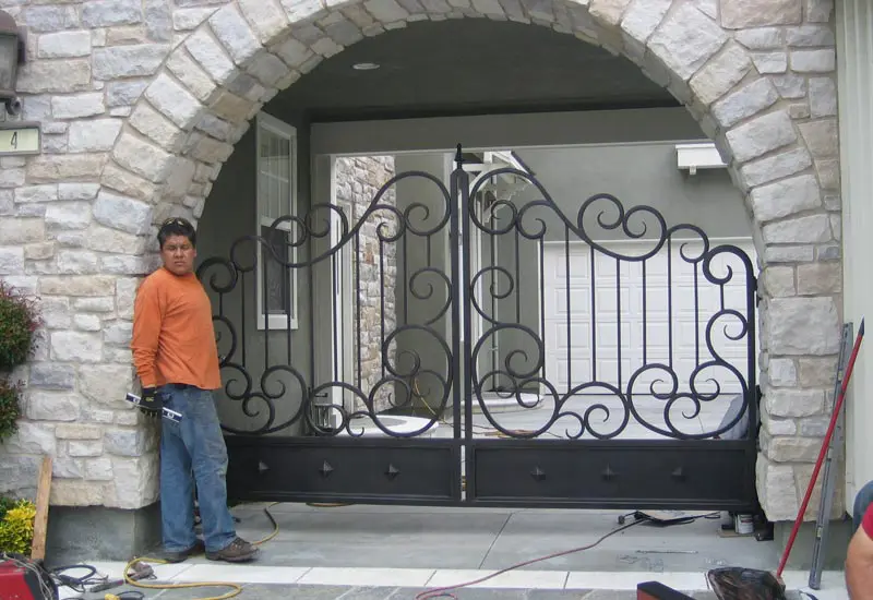 French Tudor Automated Driveway Gate Ladera Ranch