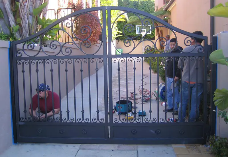 Hand Forged Iron Driveway Gate Laguna Beach California