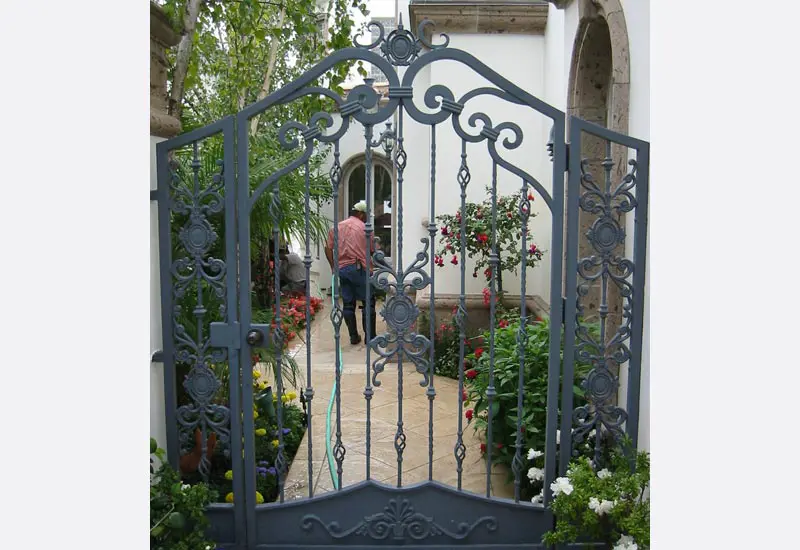French Wrought Iron Front Entry Gate Lido Island, CA