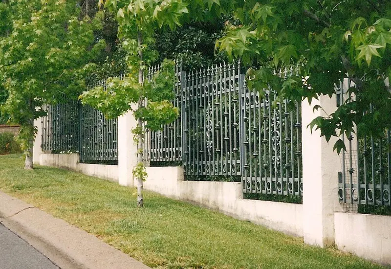 Wrought Iron Perimeter Estate Fence in Villa Park, CA