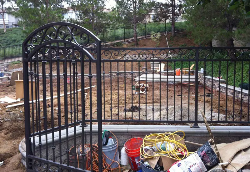 Wrought Iron Spanish Pool Fence & Gate in Orange, CA