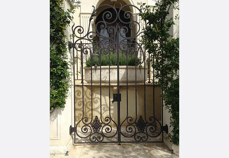 Hand Forged Iron Front Entry Gate Laguna Beach, CA