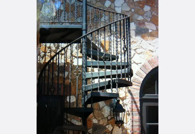Custom Wrought Iron Spiral Staircase in Yorba Linda, CA