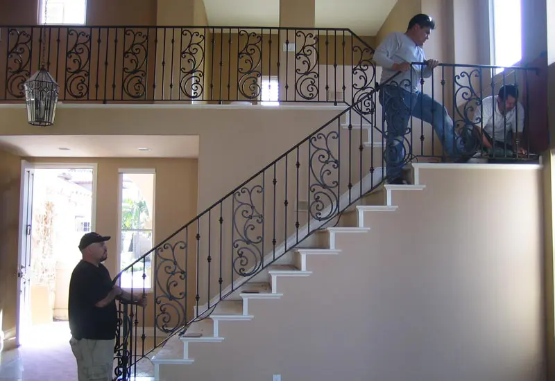 Tuscan Staircase Railing in San Juan Capistrano