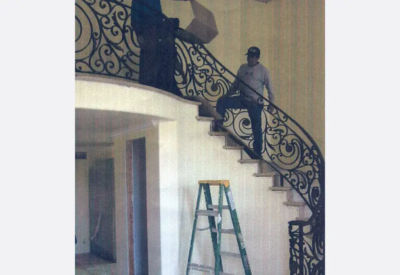 Iron Staircase Railing Huntington Beach, California