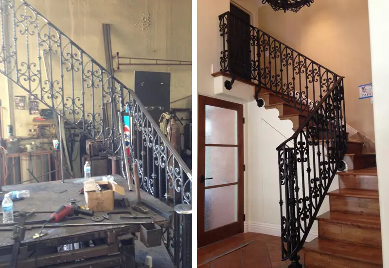 Iron Spanish Staircase Railing in Huntington Beach