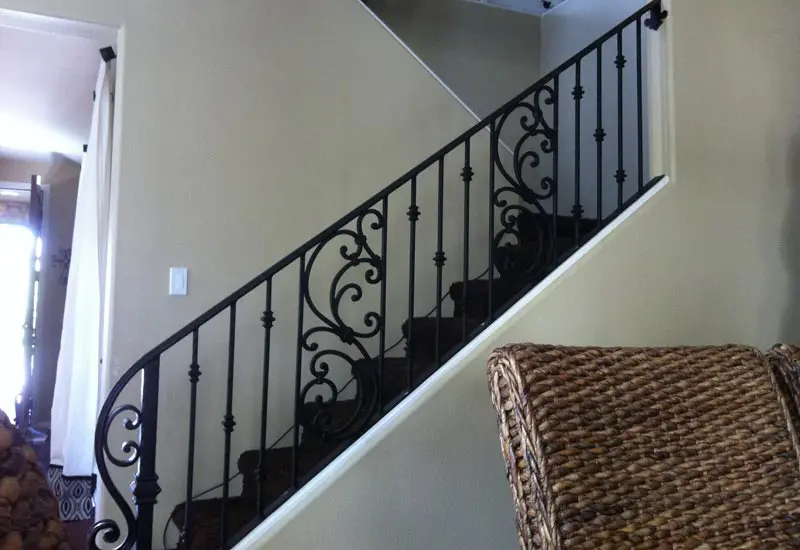 Wrought Iron Tuscan Staircase Railing San Clemente