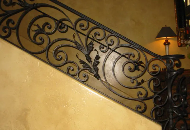 Stunning Wrought Iron Mediterranean Staircase Railing