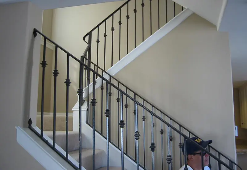 Simple Iron Staircase Railing in Laguna Hills, CA