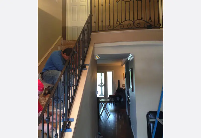 Simple Wrought Iron French Staircase Railing