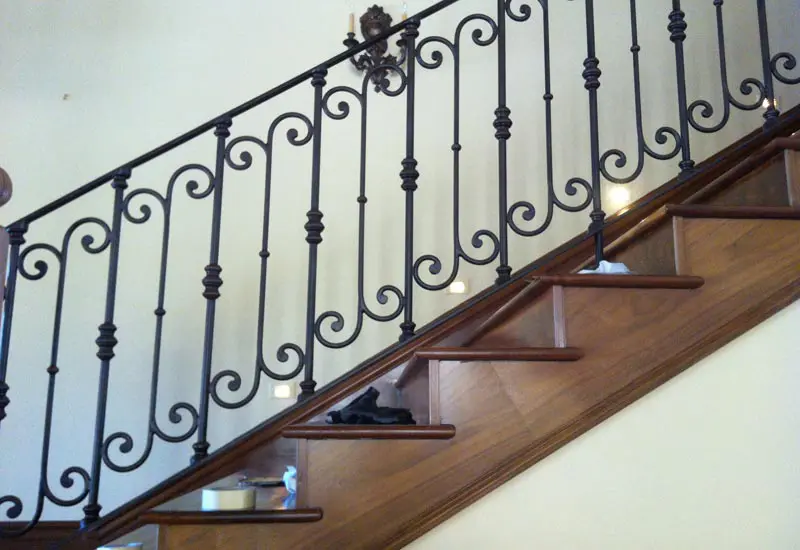 Ornamental Wrought Iron Staircase Railing - Orange County, CA