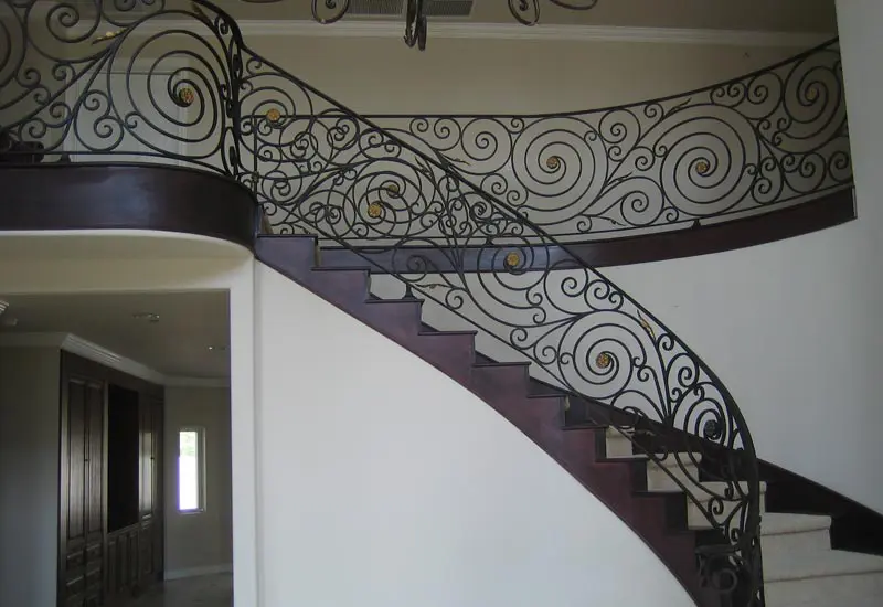 Wrought Iron Mediterranean Staircase Railing Service