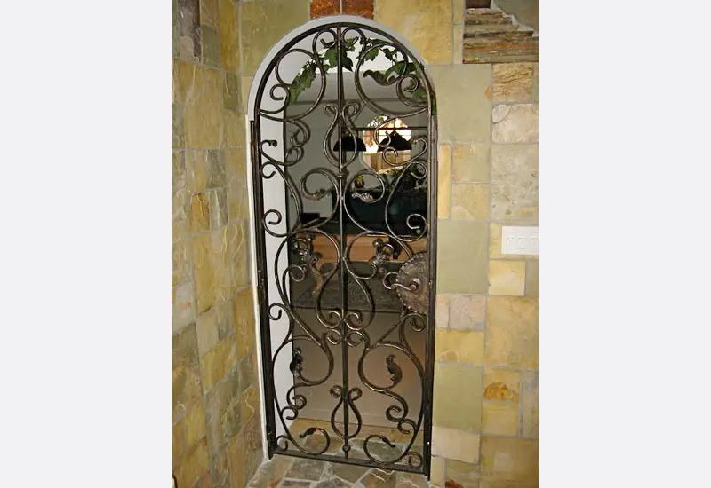 Ornamental Iron Wine Doors