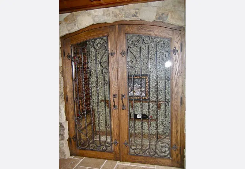 Wrought Iron Wine Cellar Door in Newport Beach, CA