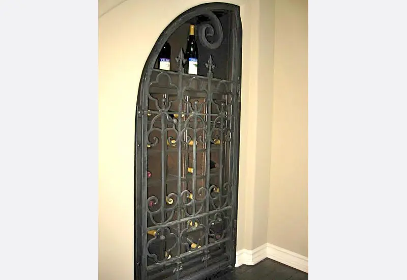 Wrought Iron French Wine Cellar throughout Irvine, CA