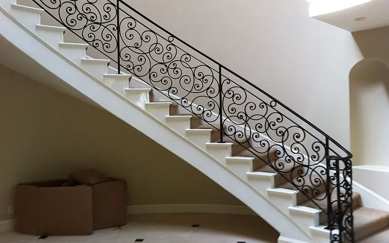 Ornamental Wrought Iron Staircase Railing - Orange County, CA